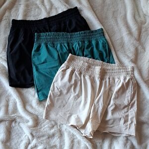 Aerie 4" Hot Stuff Shorts - Black, Teal, and Cream